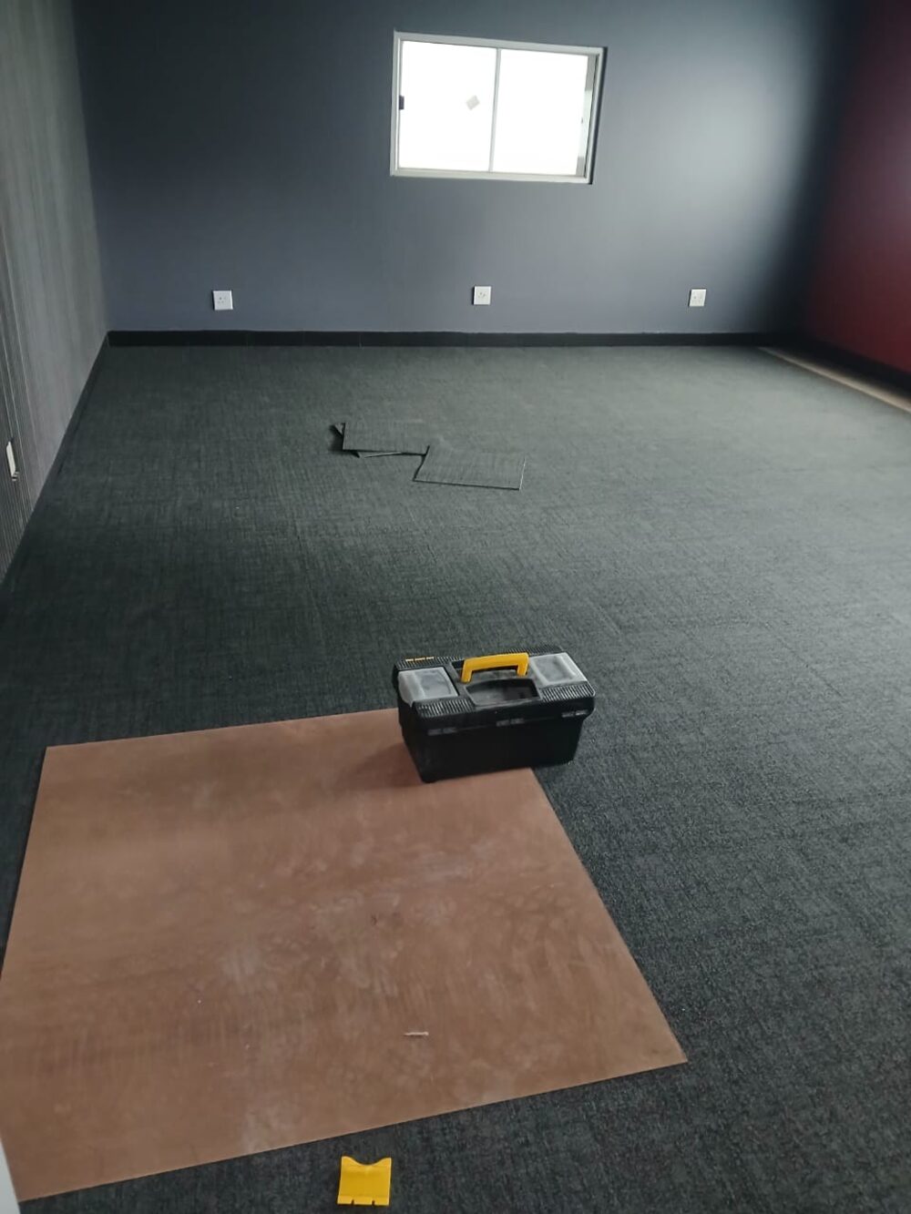 Carpet installation after photo from another angle